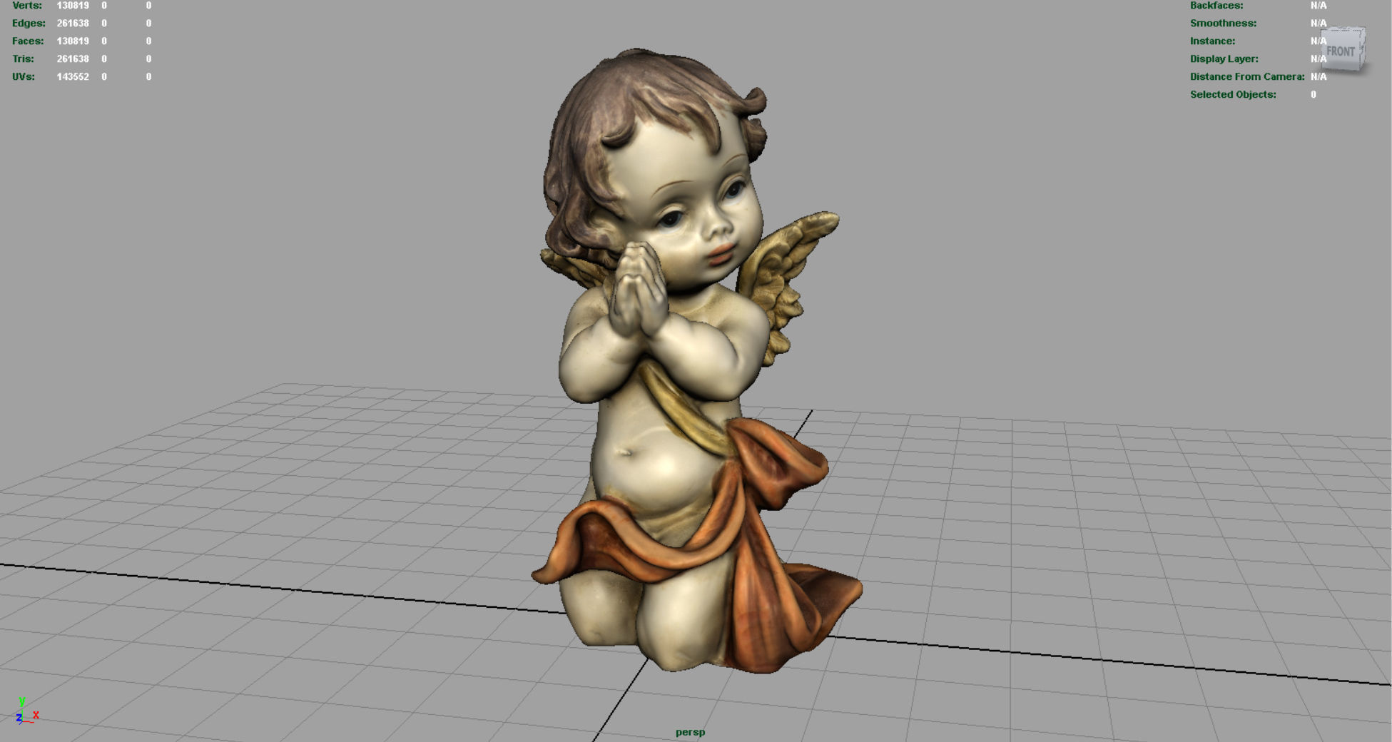 Angel 10 Low-poly 3D model_2