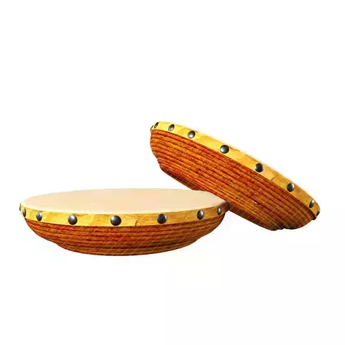 Kompang drum instrument  percussion traditional malay 3D model
