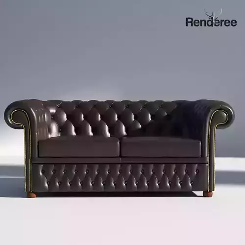 Chesterfield Sofa 2 Brown