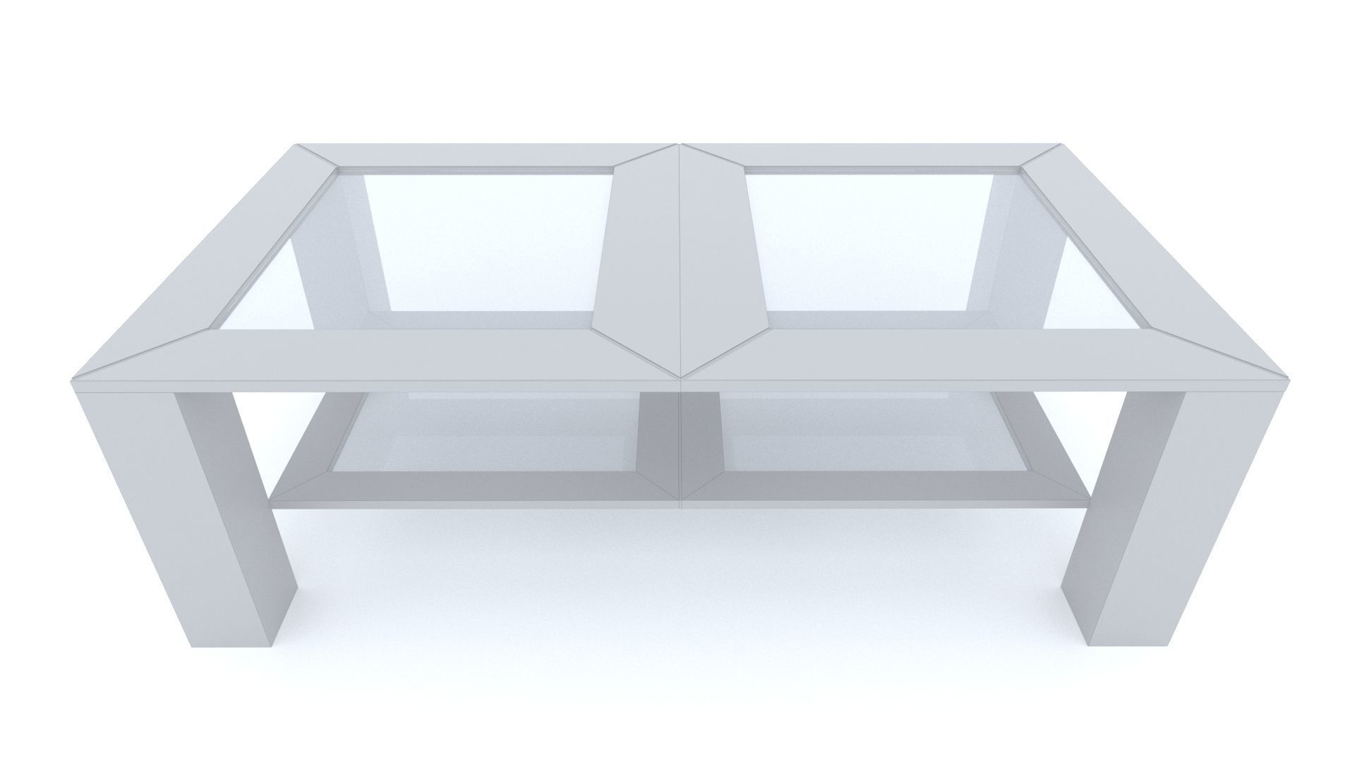 Coffee table Low-poly 3D model_2