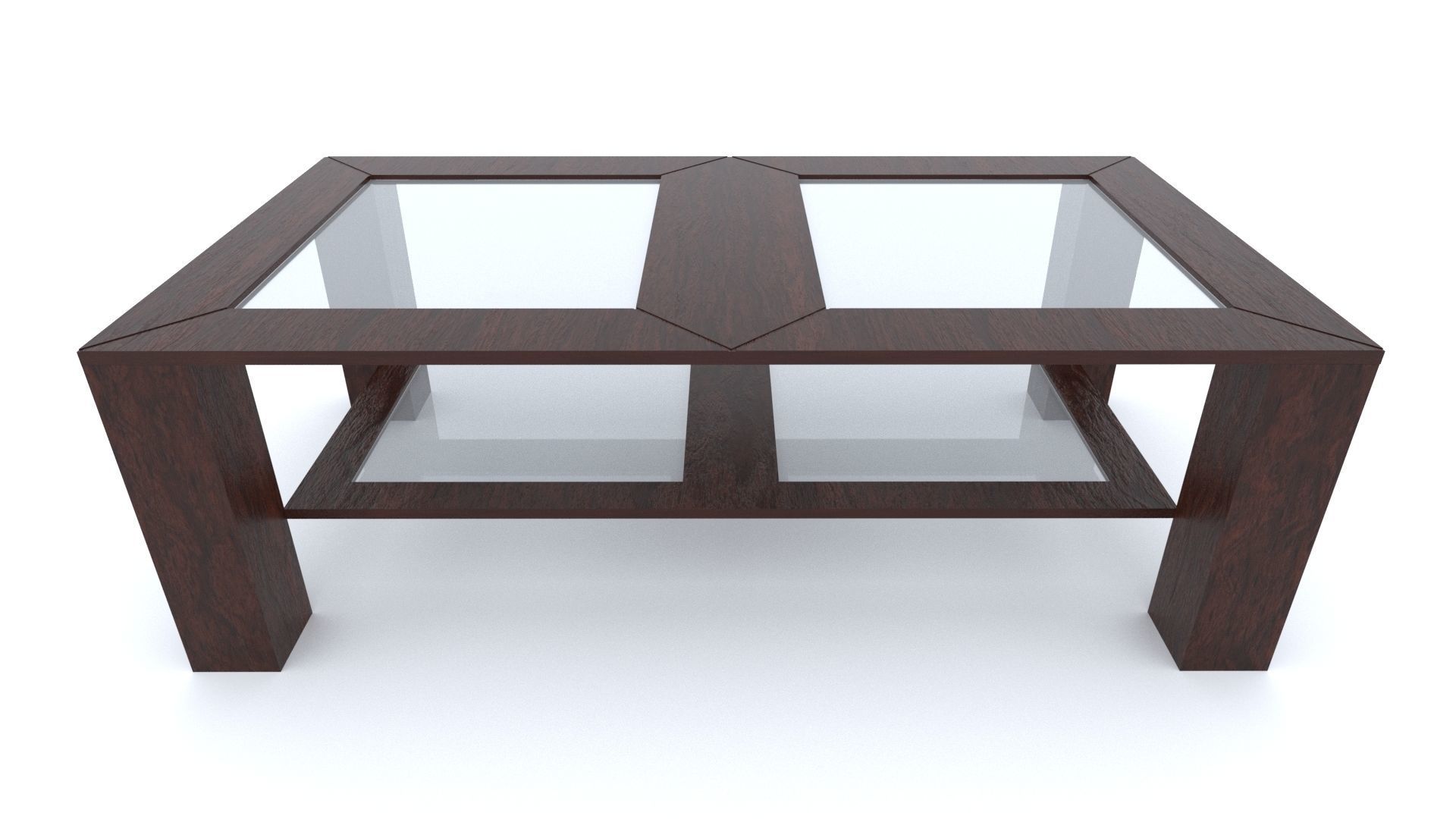 Coffee table Low-poly 3D model_1