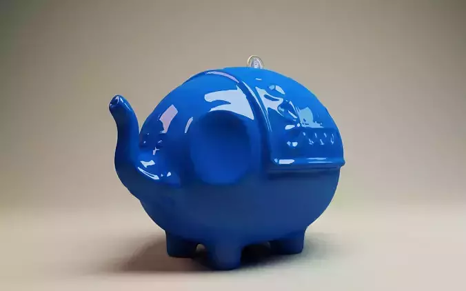 Elephant Coin Bank 3D Printing  3D print model
