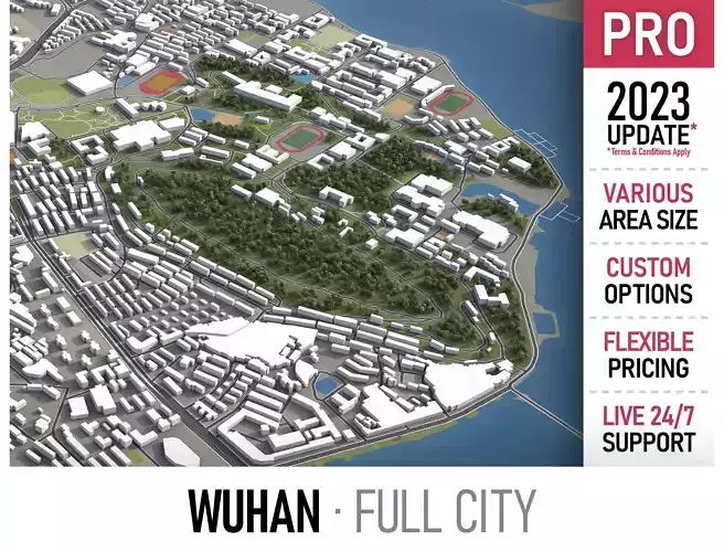 Wuhan  Low-poly 3D model