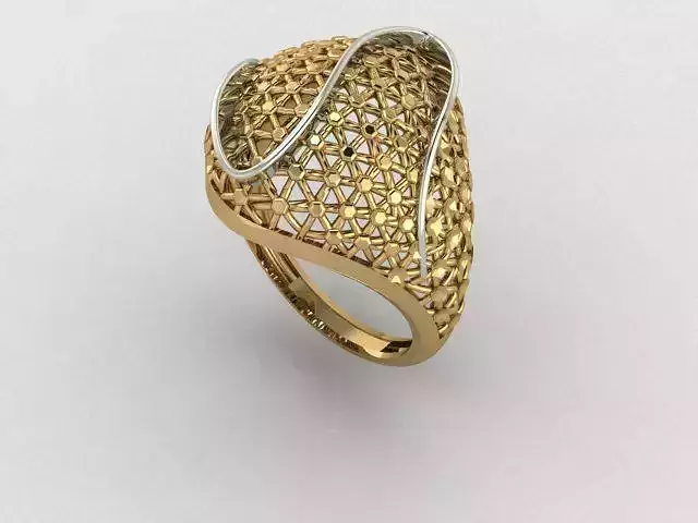 Halka 3 gold ring with diamonds