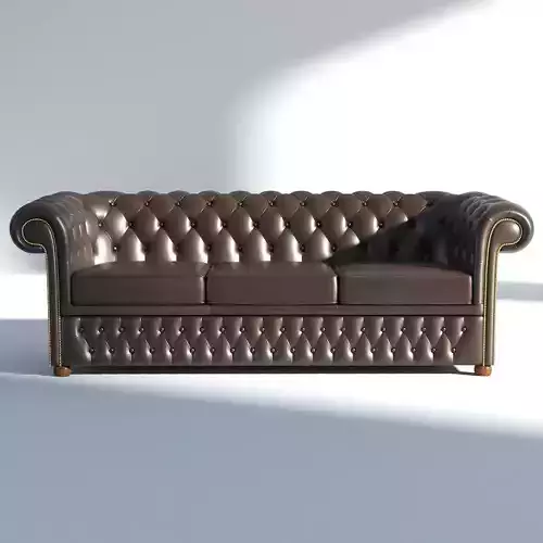 Chesterfield Sofa 3 Brown