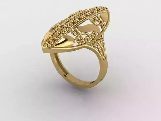 Halka 7 gold ring with intricate design