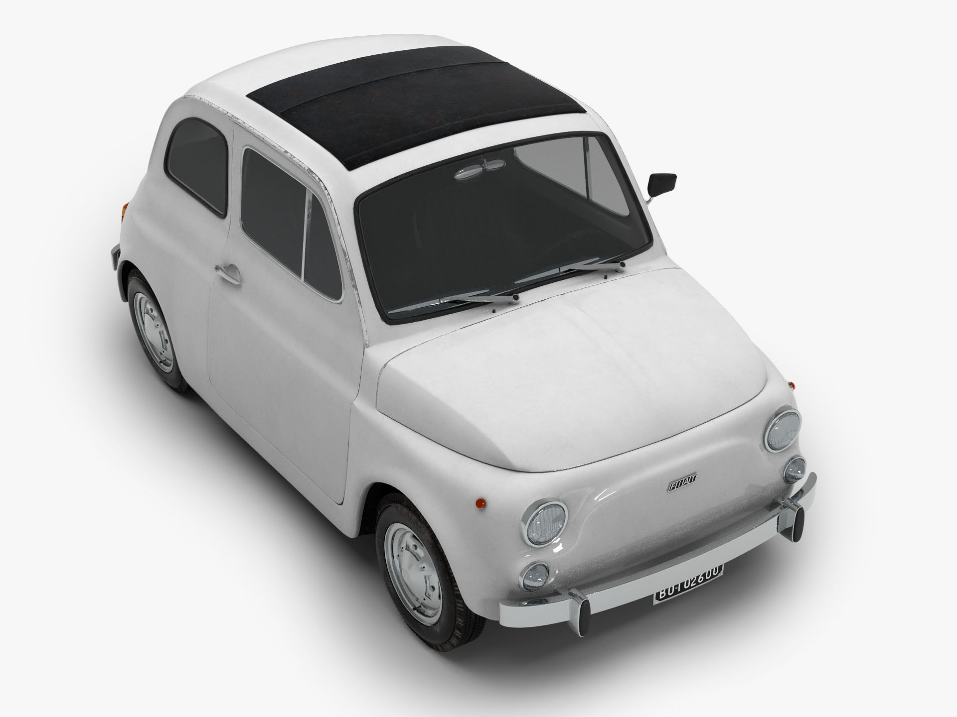 Fiat 500 R 1972-75 3D model_3