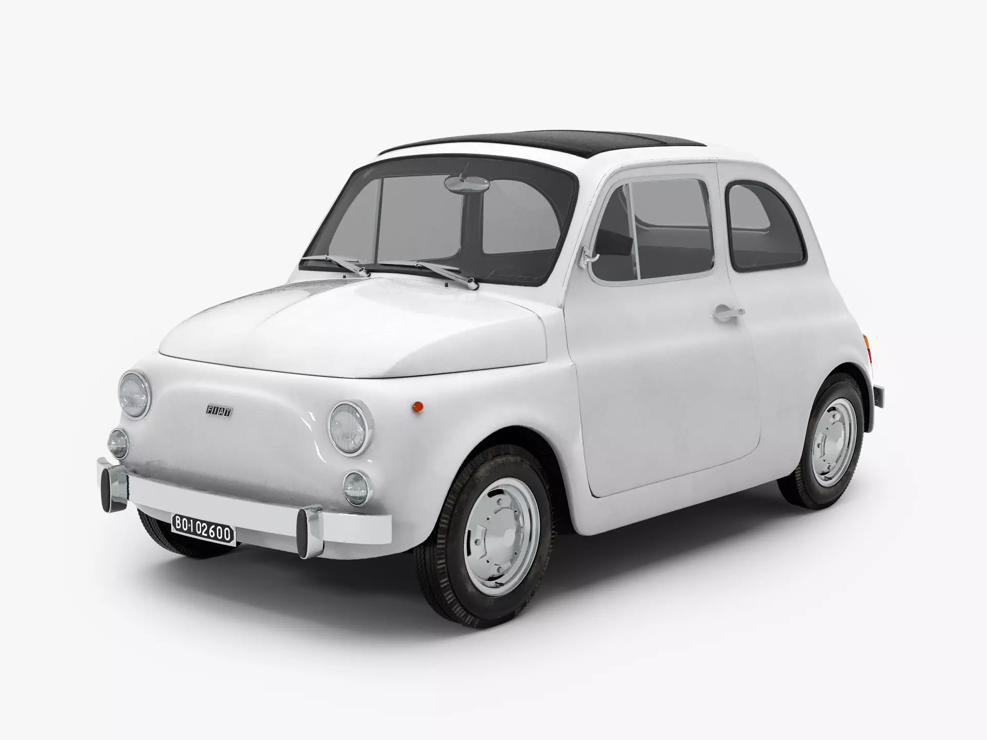 Fiat 500 R 1972-75 3D model_0