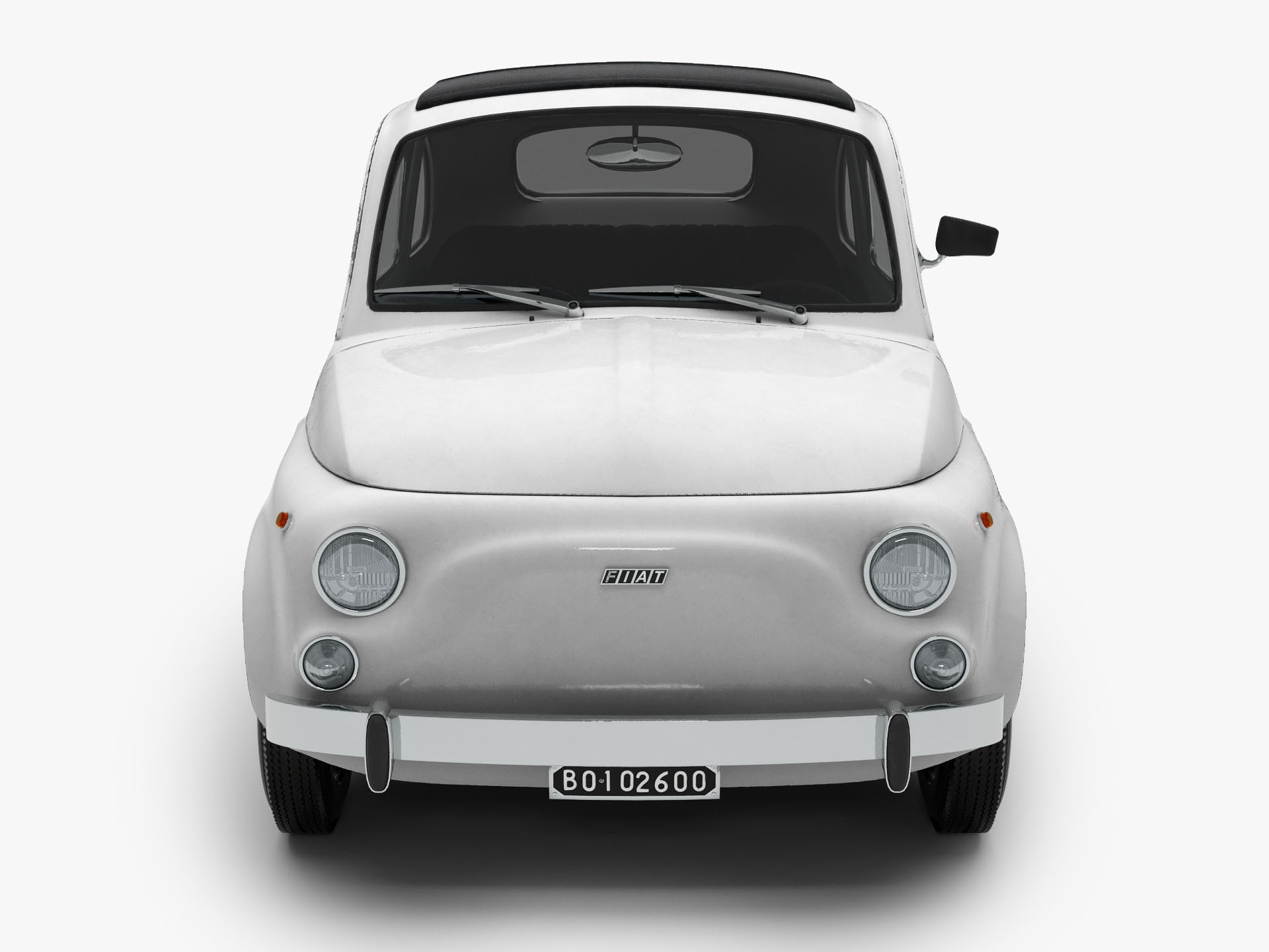 Fiat 500 R 1972-75 3D model_4