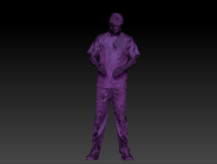 Male surgical doctor 02 Low-poly 3D model_5