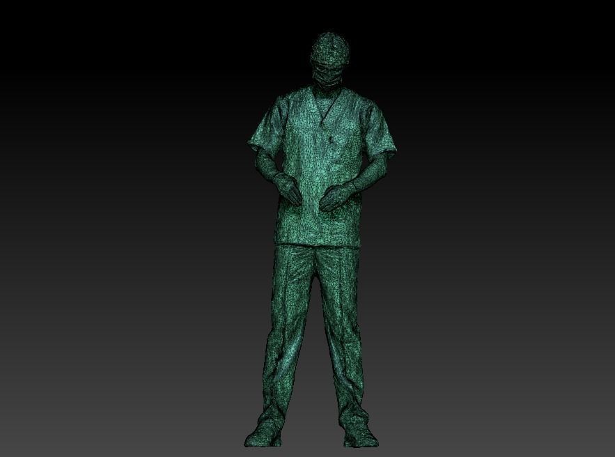 Male surgical doctor 02 Low-poly 3D model_7