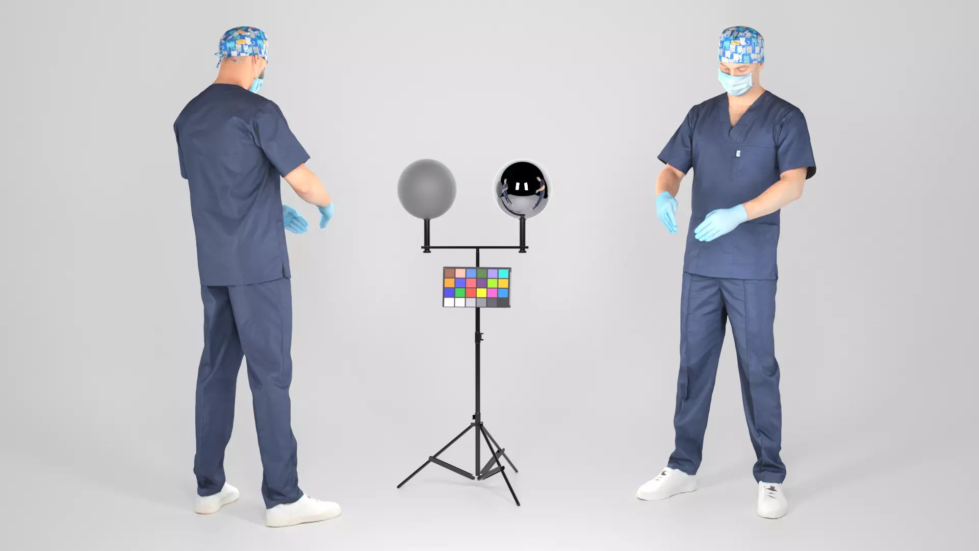 Male surgical doctor 02 Low-poly 3D model_0