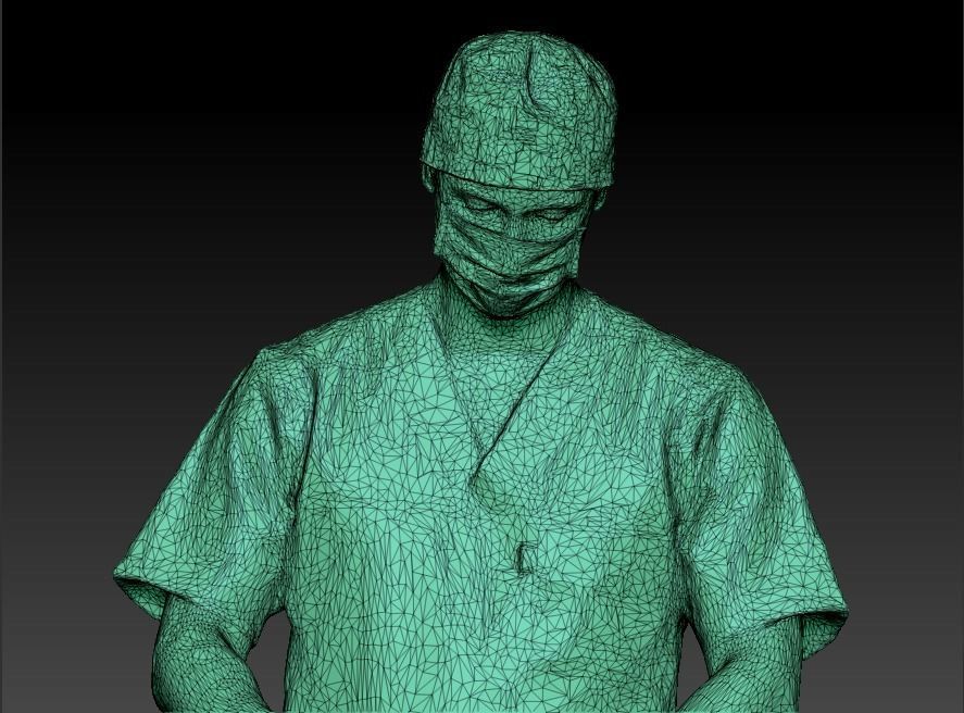 Male surgical doctor 02 Low-poly 3D model_6