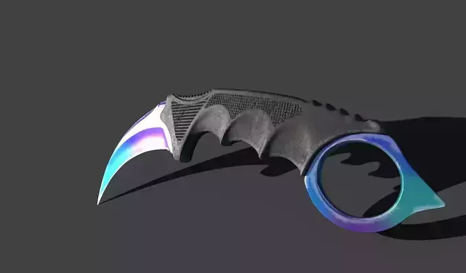 Karambit knife faded colors