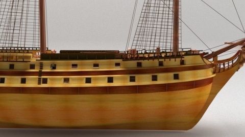 Professional ship 3D model_6