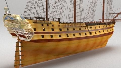 Professional ship 3D model_2