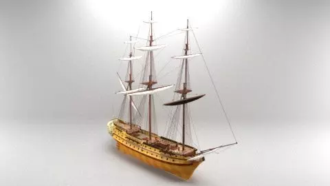 Professional ship 3D model_0