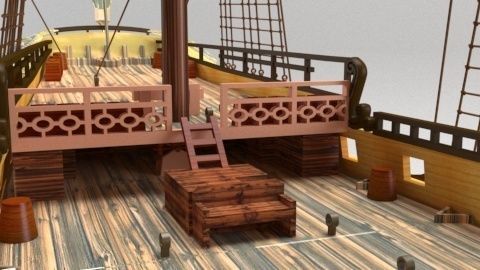 Professional ship 3D model_5