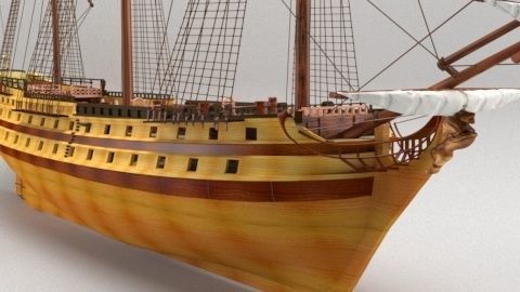 Professional ship 3D model_3
