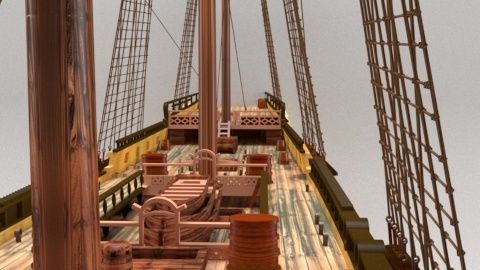 Professional ship 3D model_4