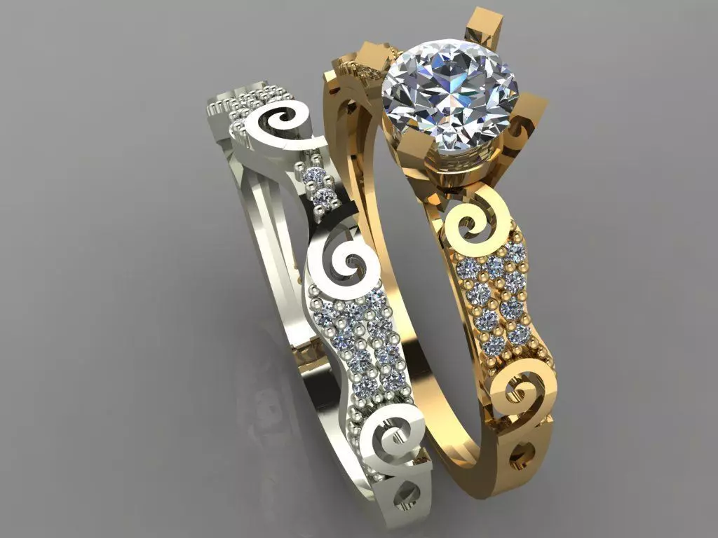 GC GOLD TW053- Diamond ring 3D print model