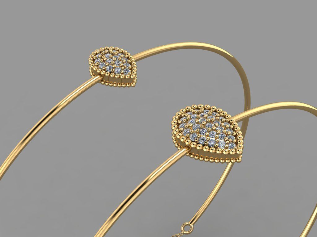 Gold Silver Bracelet 3d Printing model 3D print model_1