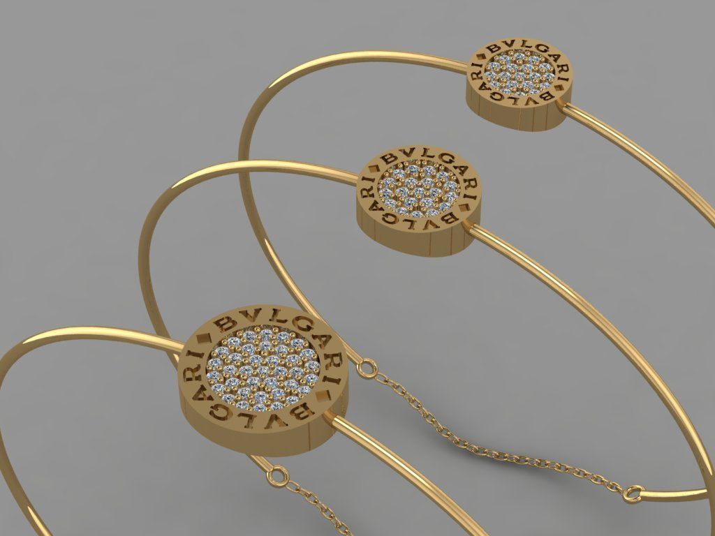 Gold Silver Bracelet 3d Printing model 3D print model_1