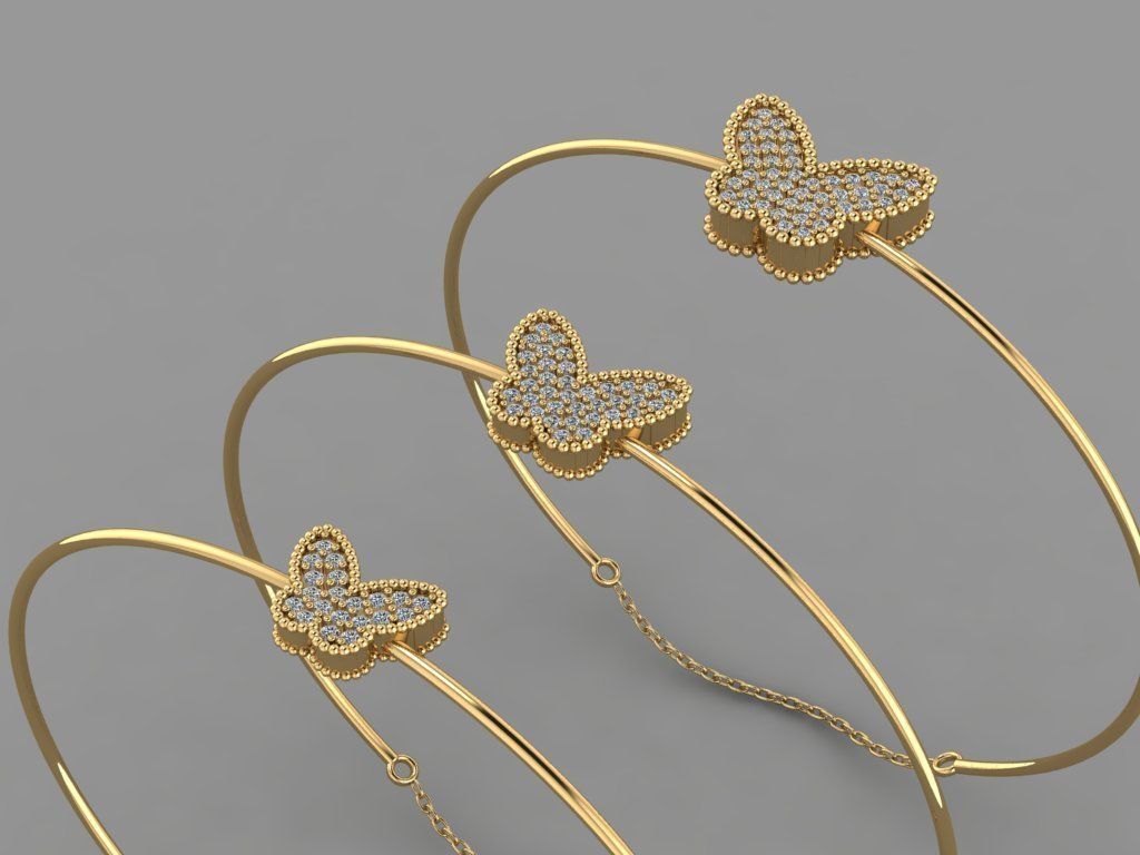 Gold Silver Bracelet 3d Printing model 3D print model_1