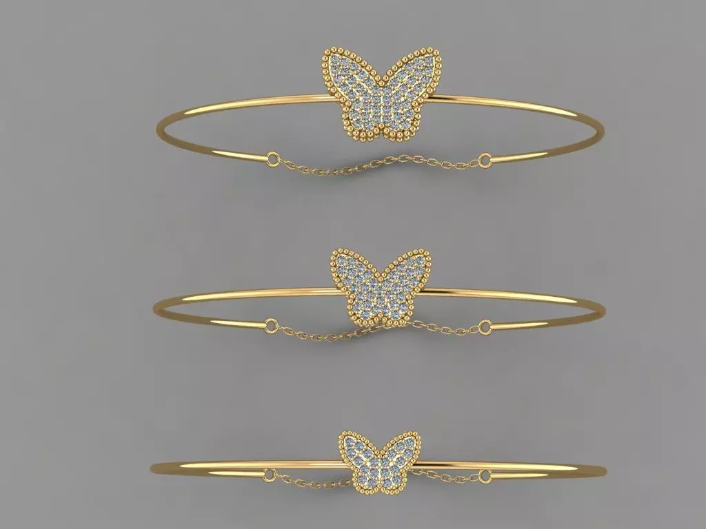 Gold Silver Bracelet 3d Printing model 3D print model_0