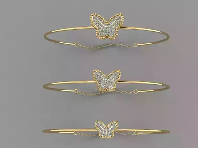 Gold Silver Bracelet 3d Printing model