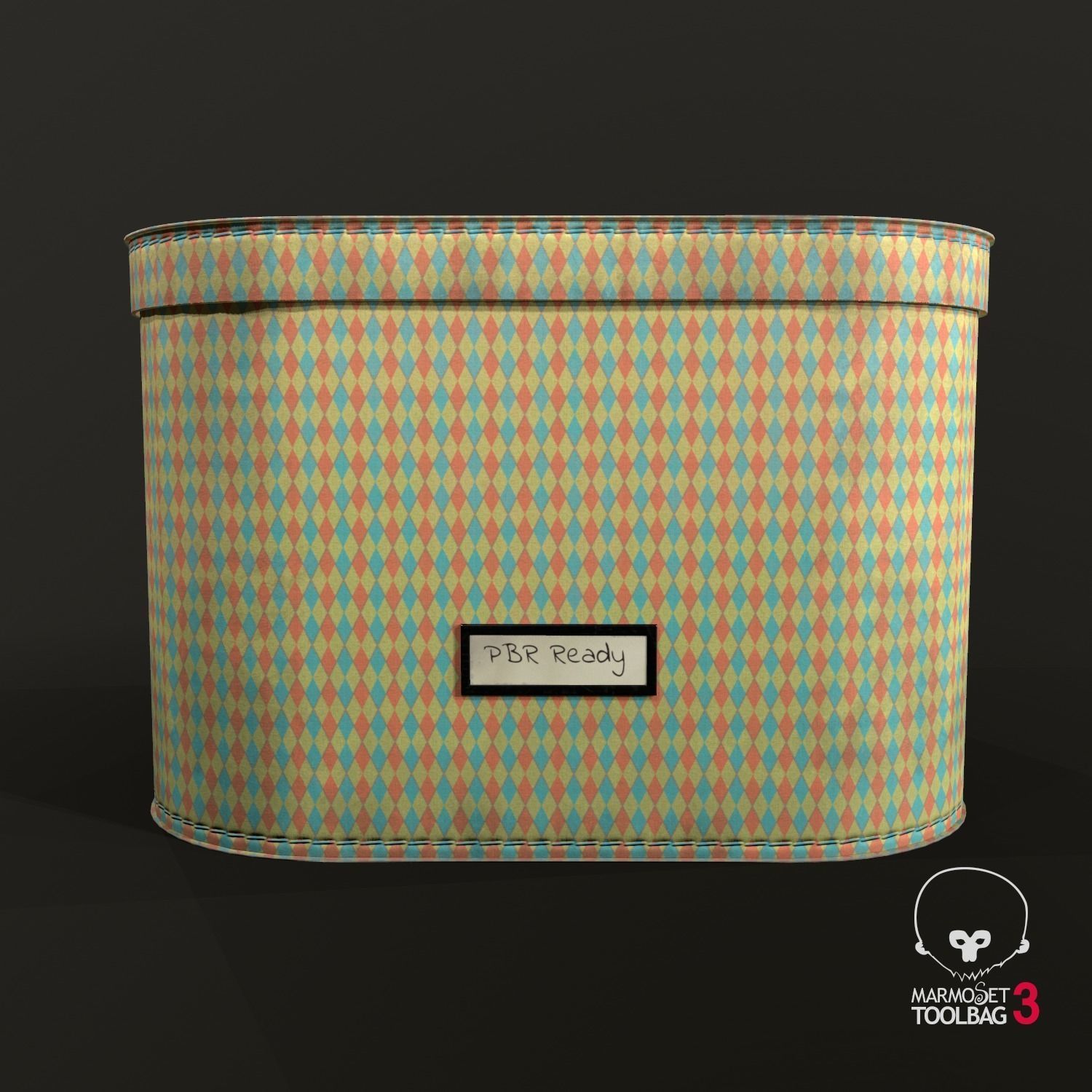 Designer Storage Box - used item  Low-poly 3D model_2