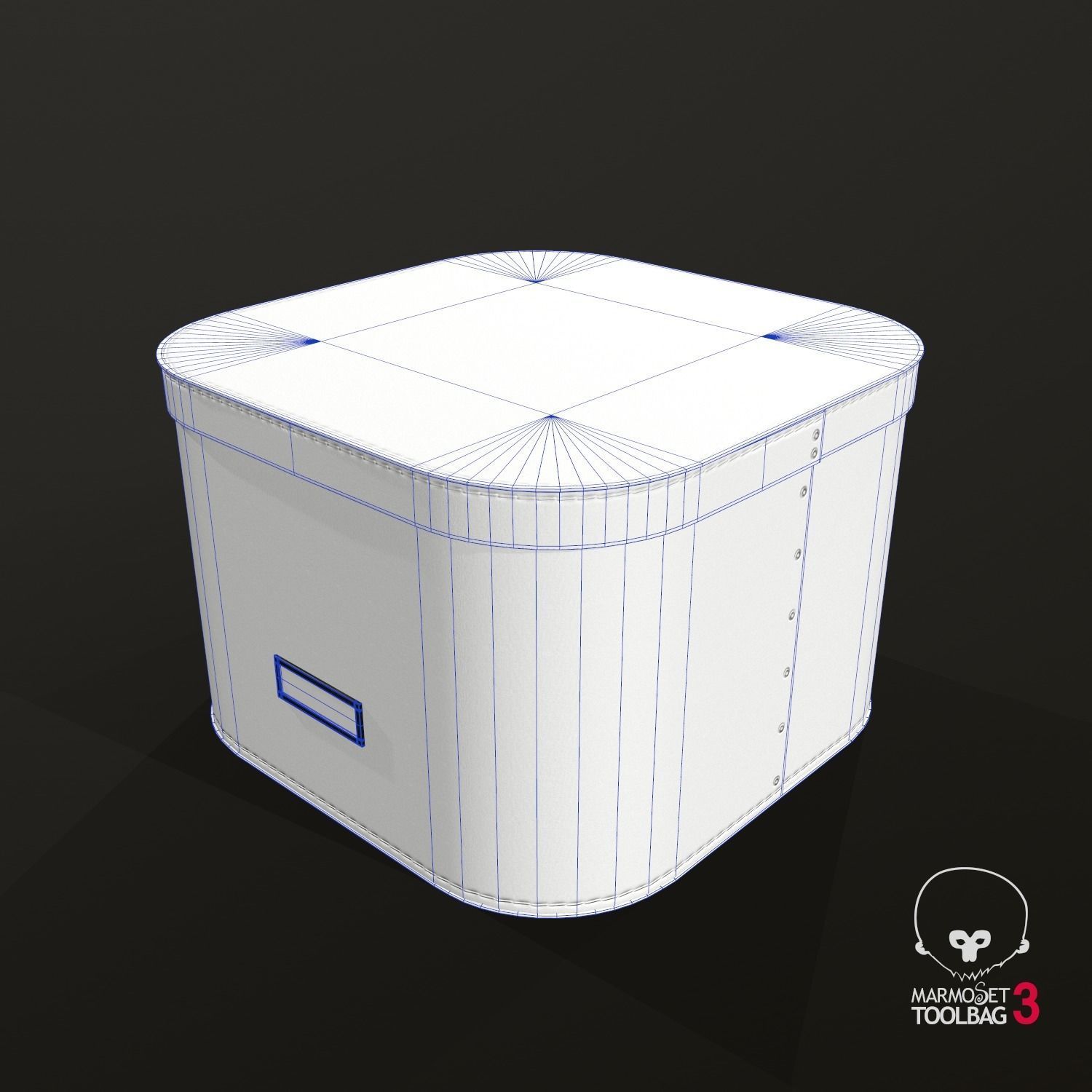 Designer Storage Box - used item  Low-poly 3D model_5