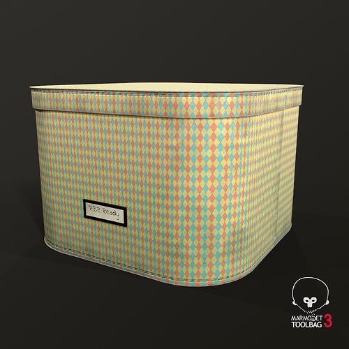 Designer Storage Box - used item  Low-poly 3D model