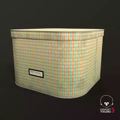 Designer Storage Box - used item  Low-poly 3D model Designer Storage Box - used item  Low-poly 3D model