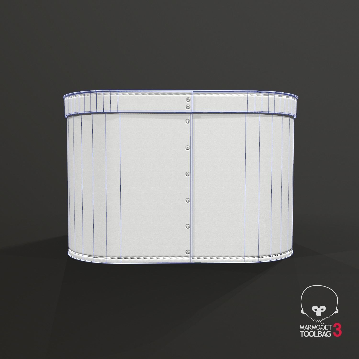 Designer Storage Box - used item  Low-poly 3D model_4