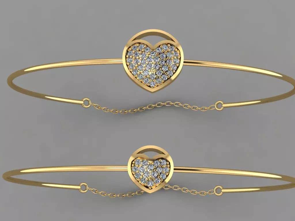 Gold Silver Bracelet 3d Printing model 3D print model_0