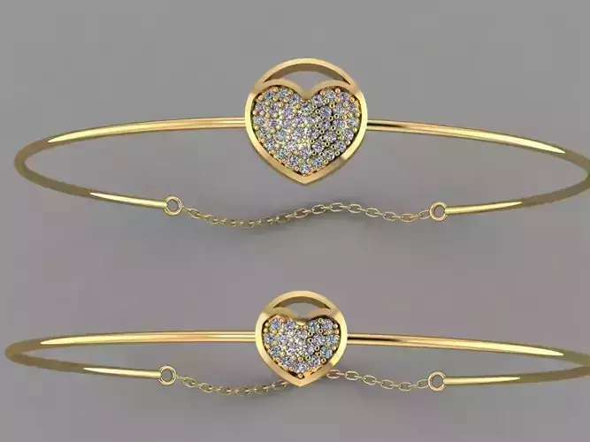 Gold Silver Bracelet 3d Printing model