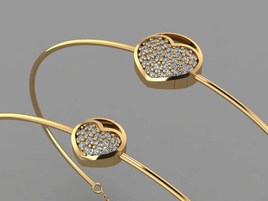 Gold Silver Bracelet 3d Printing model 3D print model_1