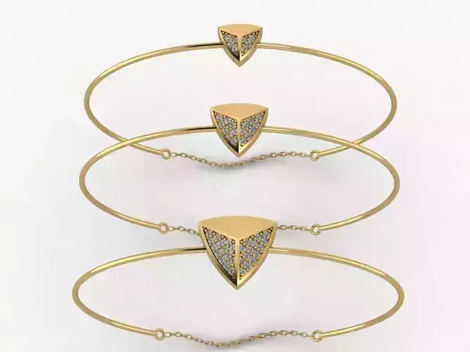 Gold Silver Bracelet 3d Printing model