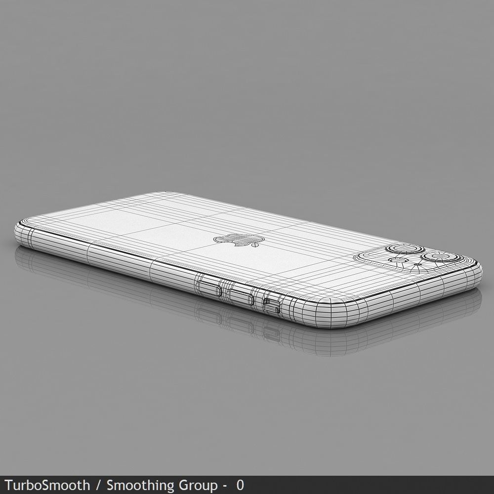 Apple iPhone 11 Black Low-poly 3D model_52