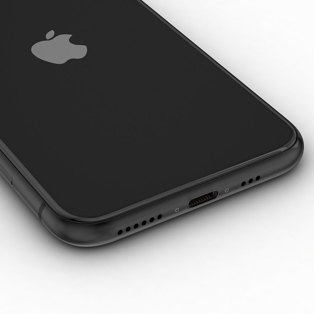 Apple iPhone 11 Black Low-poly 3D model_6