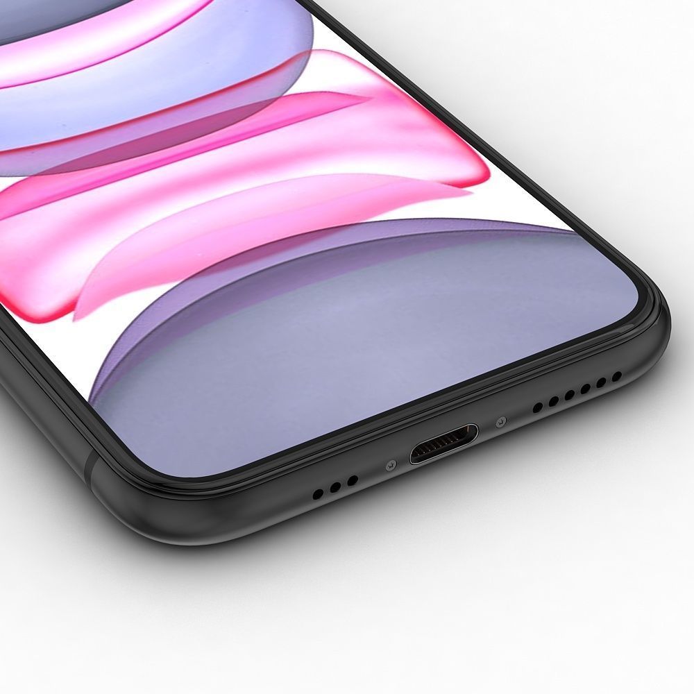 Apple iPhone 11 Black Low-poly 3D model_13
