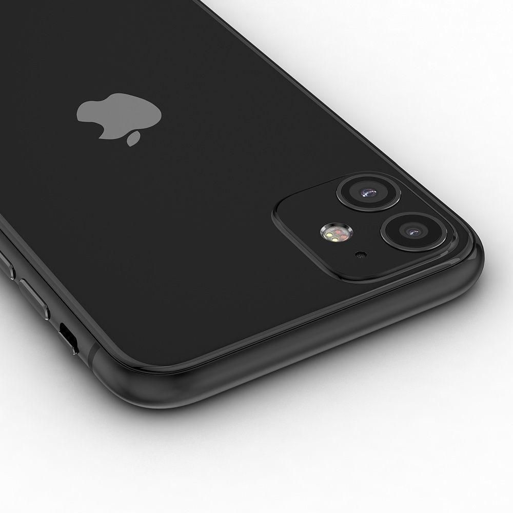 Apple iPhone 11 Black Low-poly 3D model_5