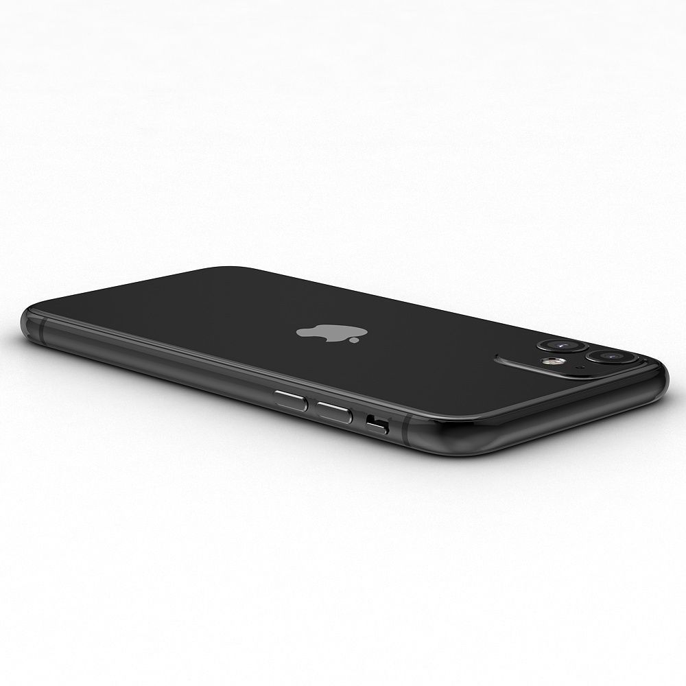 Apple iPhone 11 Black Low-poly 3D model_10