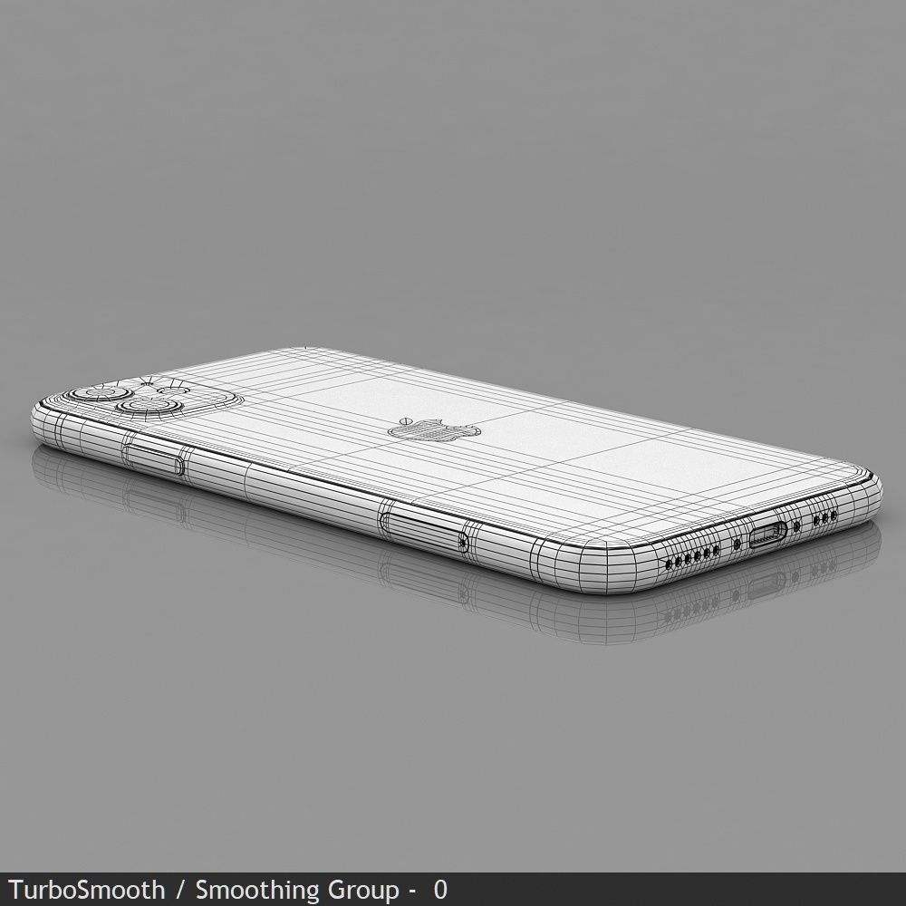 Apple iPhone 11 Black Low-poly 3D model_55