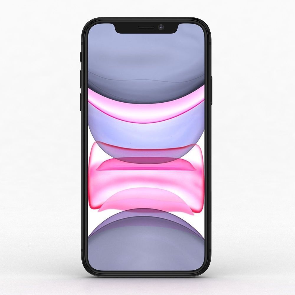 Apple iPhone 11 Black Low-poly 3D model_1