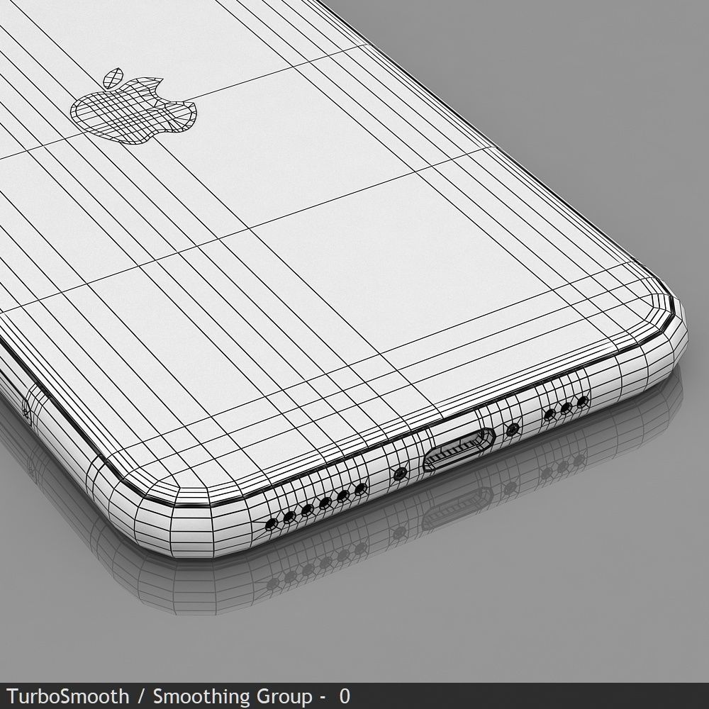 Apple iPhone 11 Black Low-poly 3D model_24