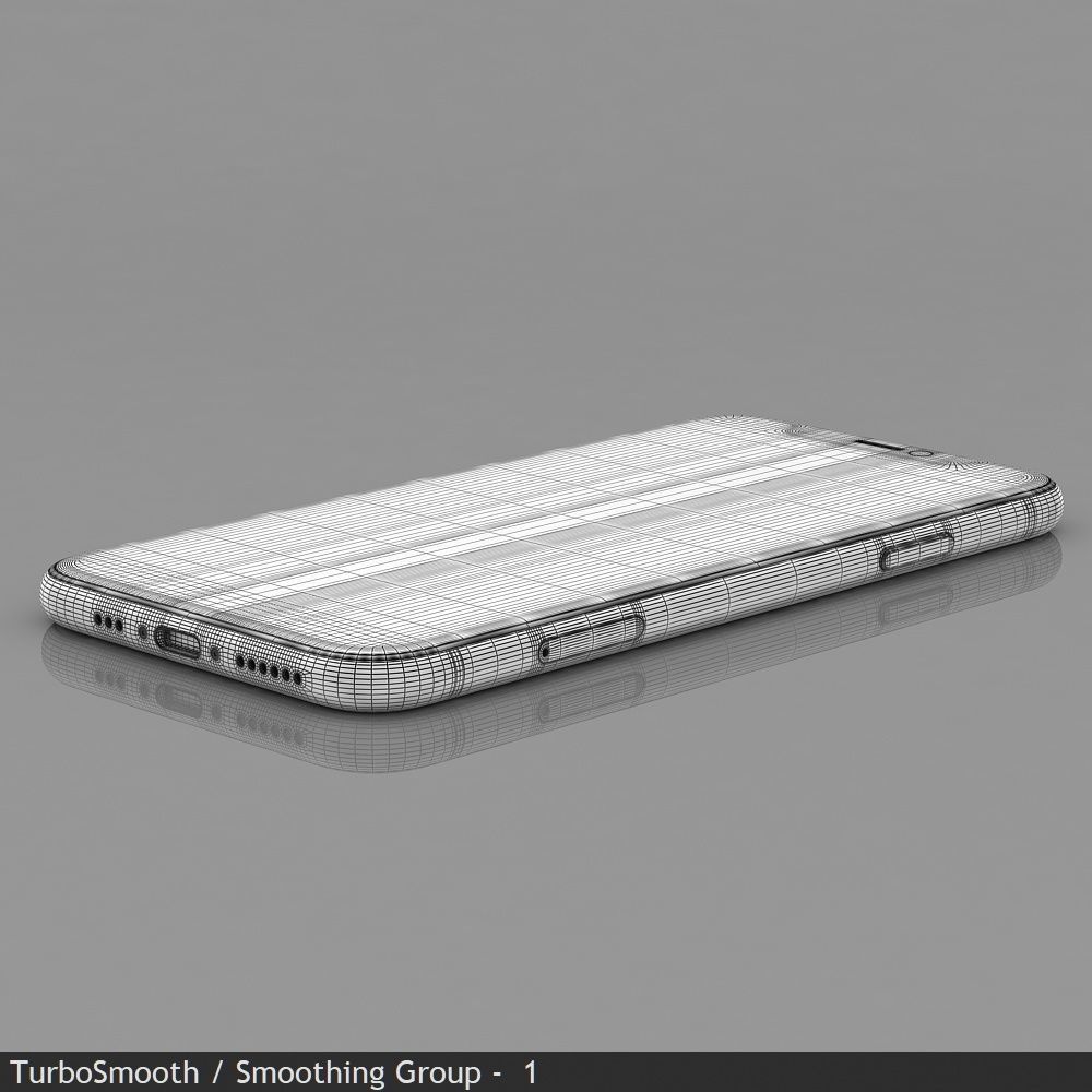 Apple iPhone 11 Black Low-poly 3D model_49