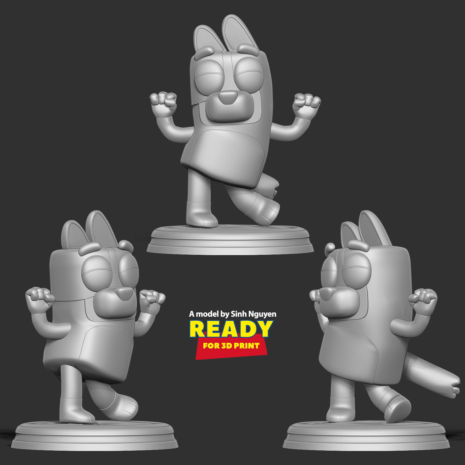 Dog Bingo 3D print model_4
