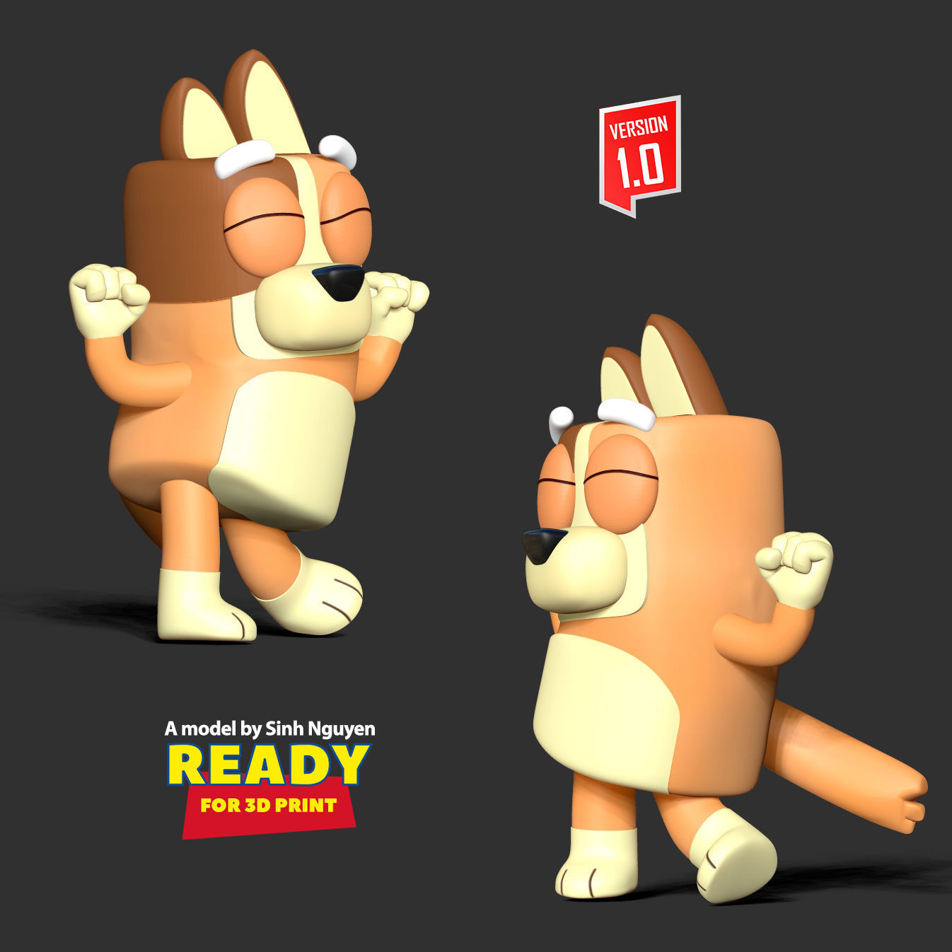 Dog Bingo 3D print model_3